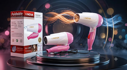 Professional Folding Hair Dryer - 2 Speed Control