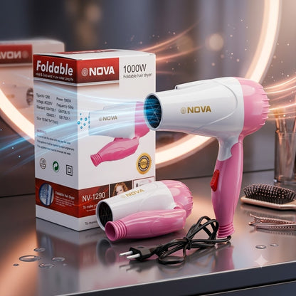 Professional Folding Hair Dryer - 2 Speed Control